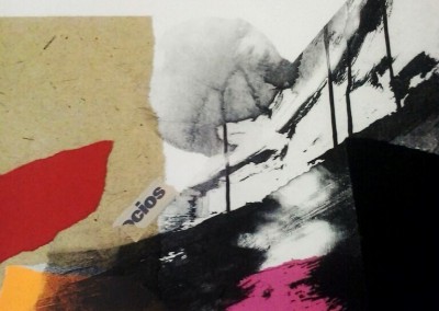 Grabado Aguafuerte Collage R. de Rivera