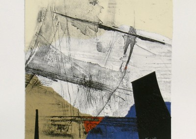 Grabado Aguafuerte Collage R. de Rivera