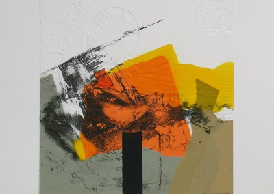 Grabado Aguafuerte Collage R. de Rivera