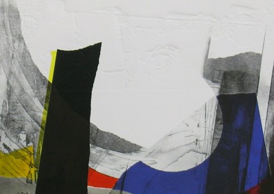 Grabado Aguafuerte Collage R. de Rivera